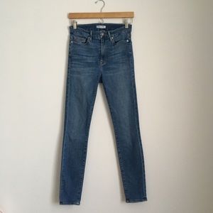 High rise skinny jeans